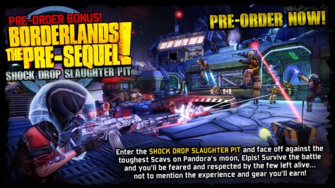 Shock Drop Slaughter Pit Borderlands Pre-Sequel