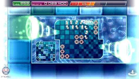 Arcade mode - two grids shown with portals