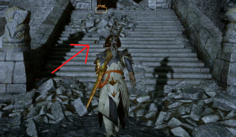 Look closely at where the arrow is pointing... My floating pommel...