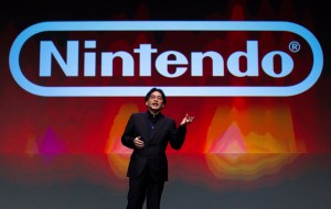 SAN FRANCISCO, CA - MARCH 2:  In this handout image provided by Nintendo of America, Satoru Iwata, president of Nintendo Co. Ltd., gives the keynote address at the Game Developers Conference March 2, 2011 in San Francisco, California. Iwata announced Super Mario in 3D for the Nintendo 3DS portable video game system. (Photo by Kim White/Nintendo of America via Getty Images)